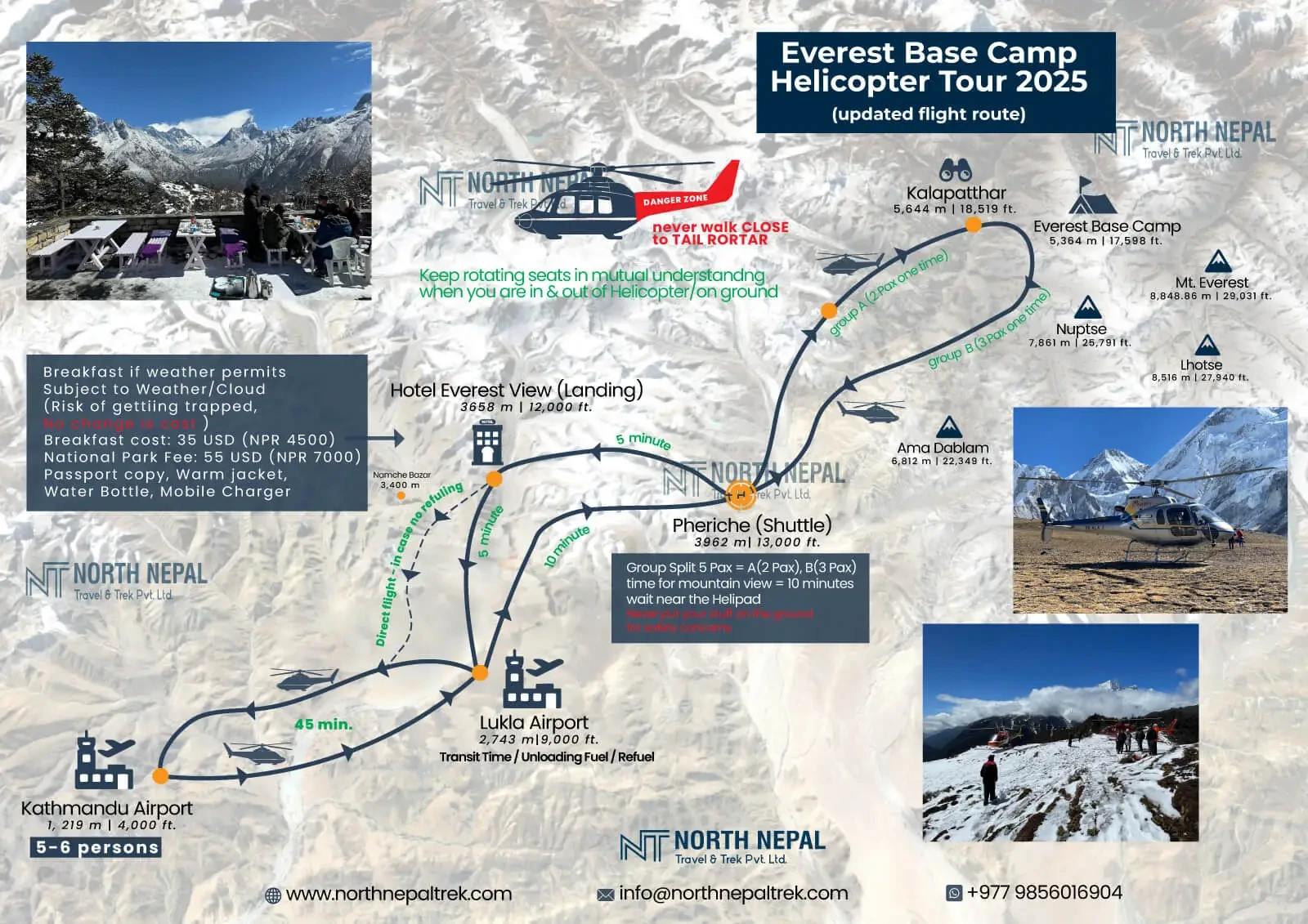 Everest Base Camp Helicopter Route